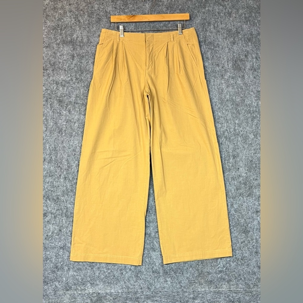 Anthropologie Trousers Pants Women’s Size 8 Slash Pockets Boho Pleated Wide Leg